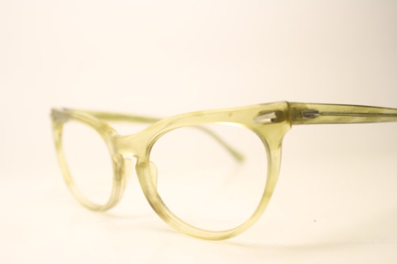 Yellow Cat Eye Eyeglasses Unique vintage Eyewear … - image 1