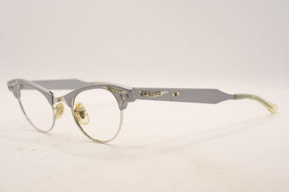 Rhinestone Cat Eye Glasses Vintage 1/10 12k Retro… - image 5