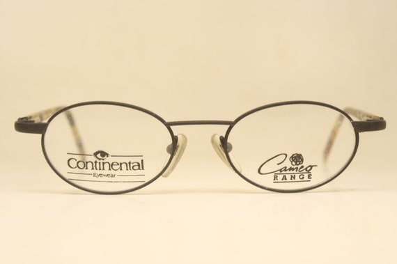 Vintage Eyeglass Frames Black Tortoise Continenta… - image 3