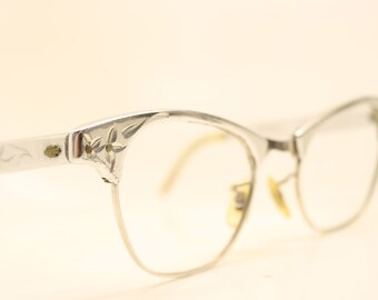 Small Cat Eye Glasses Vintage Art Craft  1/10 12k Glasses Catseye glasses