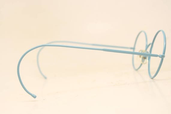 Eyeglasses Round Unused Light Blue Frames Retro E… - image 5