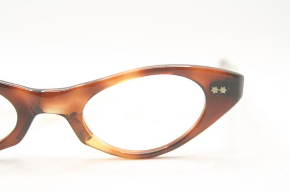 Small Tortoise Unused Cat Eye Eyeglasses Vintage … - image 1