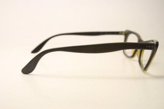 Brown Pointy Cat Eye Glasses vintage Eyewear Retr… - image 4