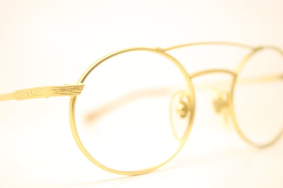 Vintage Glasses NOS Gold Aviator Vintage Retro Ne… - image 1