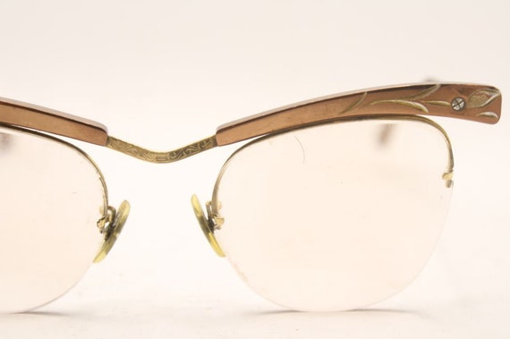 Cat Eye Glasses Vintage B&L Brown Eyewear Retro G… - image 1