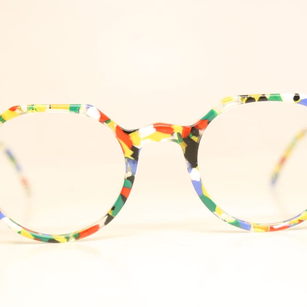 Unique Glasses Frames Colorful P3 1980's vintage eyewear NOS Deadstock Vintage Eyeglasses