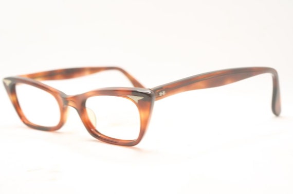 Small Tortoise Unused Cat Eye Eyeglasses Vintage … - image 4