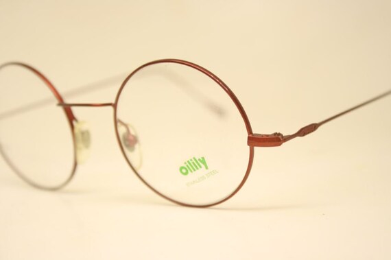 Perfectly Round Glasses Frames red Vintage Style … - image 4