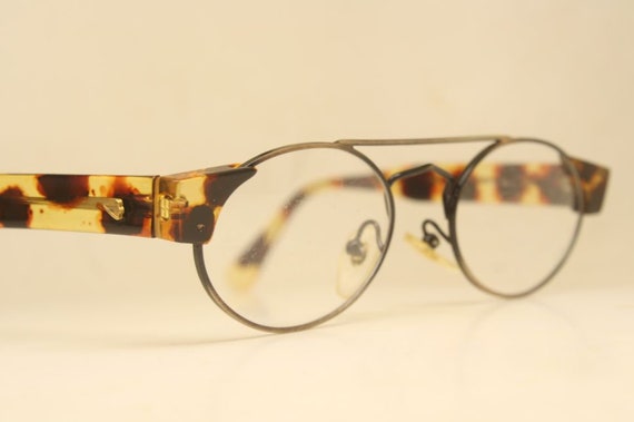 Vintage Eyeglass Frames Haute Couture Bronze 1980… - image 1