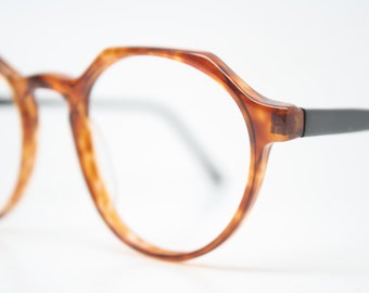 Vintage Eyeglass Frames Squire 33 Tortoise Retro Glasses P3 shaped 1980&#39;s vintage eyewear NOS Deadstock