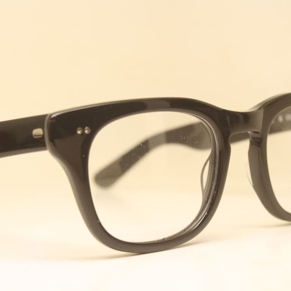 Shuron Horn Rim Eyeglasses Frames Vintage Style Sidewinder Black