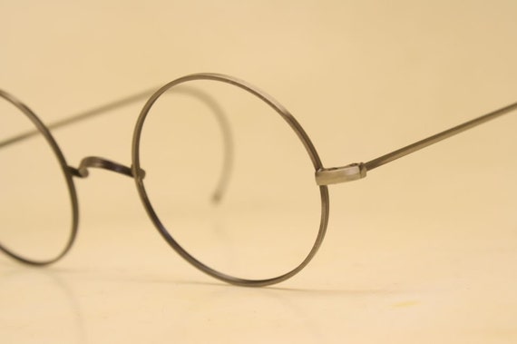 Unused Gray Round Glasses Frames lennon Retro Eye… - image 4