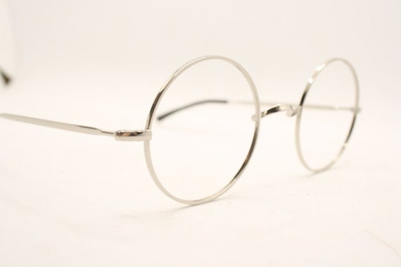 Unused Silver Round Glasses Frames lennon Retro E… - image 4