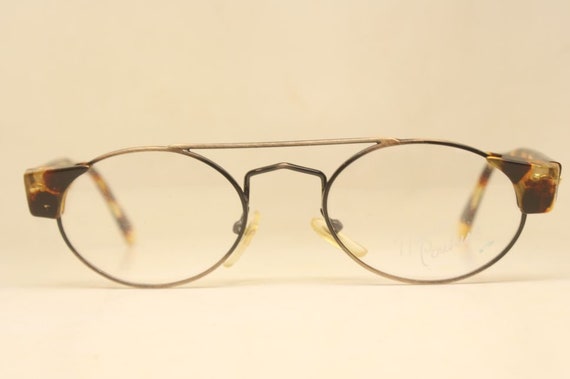 Vintage Eyeglass Frames Haute Couture Bronze 1980… - image 3