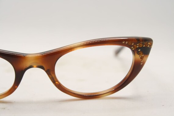 Vintage Rhinestone Cat Eye glasses Eyeglasses Fra… - image 3