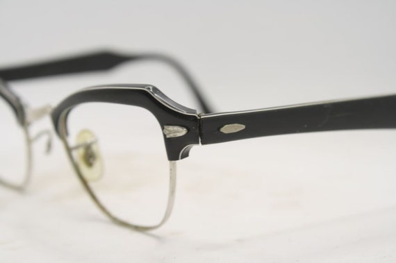 Vintage Small Black Cat Eye glasses Eyeglasses Fr… - image 1