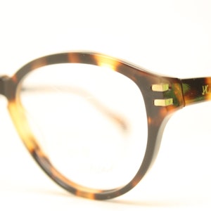 Unused Tortoise Gold Vintage Eyeglasses Haute Couture Retro NOS