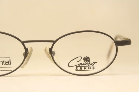 Vintage Eyeglass Frames Black Tortoise Continenta… - image 4