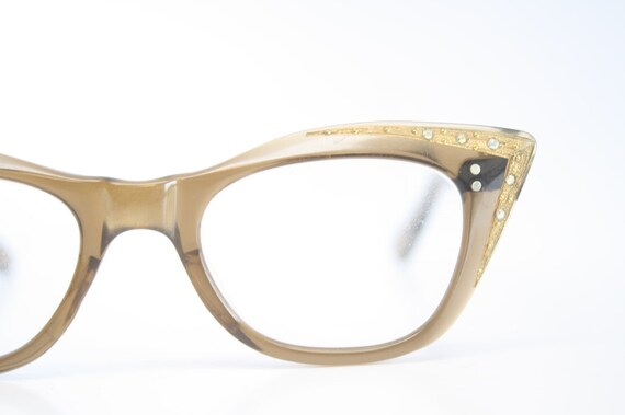 Cat Eye Glasses vintage Eyewear Retro Glasses Rhi… - image 3