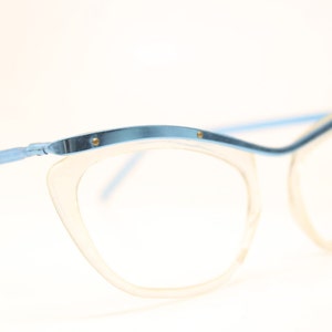 Vintage Eyeglasses Blue Clear Cat Eyeglasses Retro New Old Stock