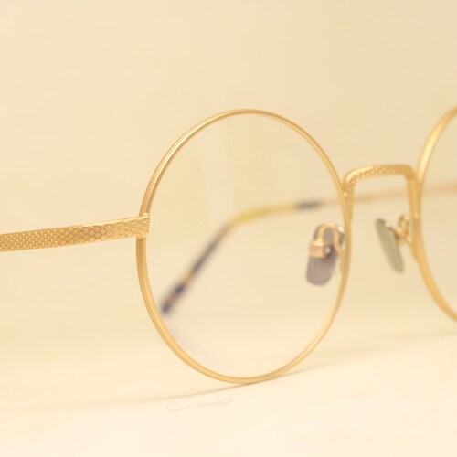 Gold Round Retro Glasses Gandhi shops John Lennon Windsor Style Eyewear