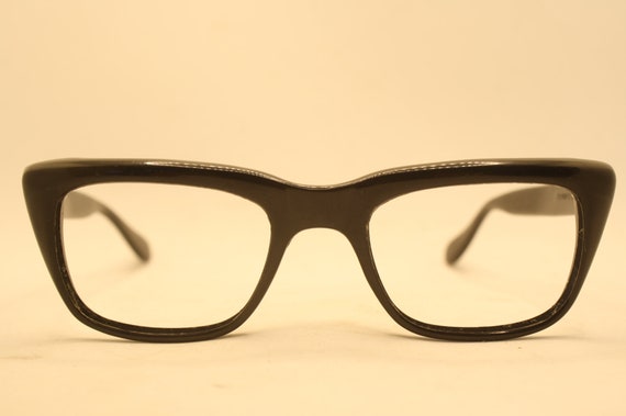 Black Retro Glasses Vintage Eyeglass Frames 1960'… - image 2