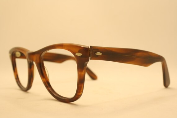 Tortoise Retro Glasses Vintage Eyeglass Frames 19… - image 3