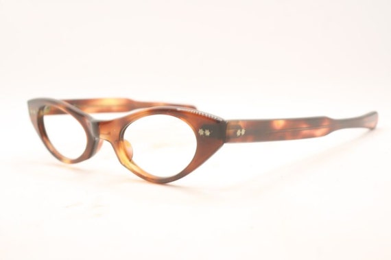 Small Tortoise Unused Cat Eye Eyeglasses Vintage … - image 4