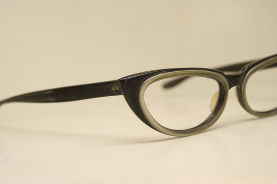 Black Cat Eye glasses vintage Eyewear Retro Glass… - image 3