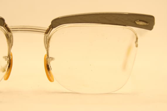 Vintage Silver Semi-Rimless Glasses vintage Eyewe… - image 1