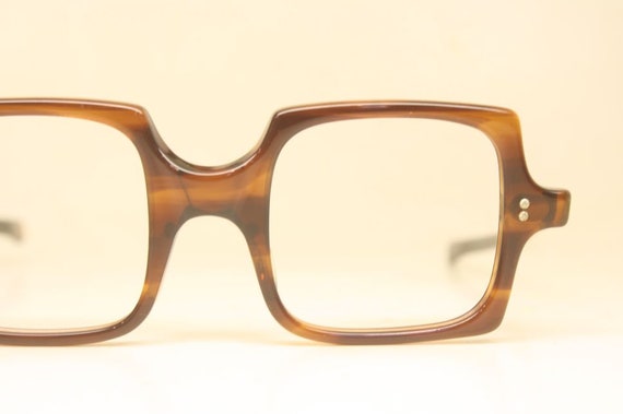 Unused Square Tortoise Vintage Eyeglasses Retro G… - image 2