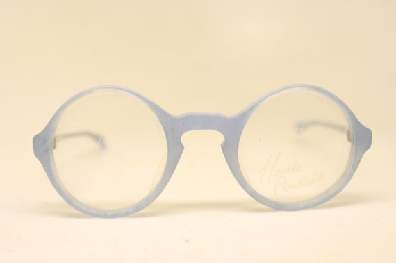 Round Glasses Blue Child Size Frames 1980s Retro … - image 2