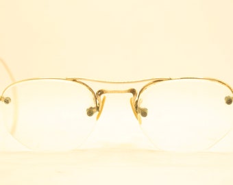 Semi Rimless Glasses Vintage Blue Artcraft Rimway Frames - Etsy
