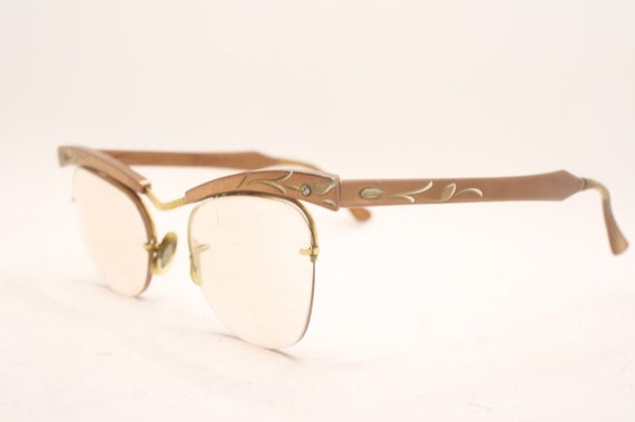 Cat Eye Glasses Vintage B&L Brown Eyewear Retro G… - image 4