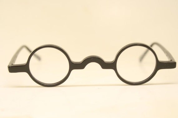 Beautiful Black Round Eye Glasses Retro Round Unu… - image 2