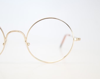Runde Brille Unbenutzte Goldrahmen Retro Brillenfassungen Runde Brille