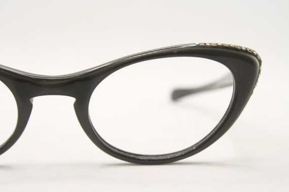 Small Gray Cat eye Glasses vintage Eyewear Retro … - image 3