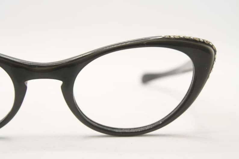 Small Gray Cat eye Glasses vintage Eyewear Retro Glasses image 3