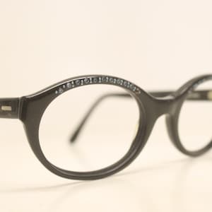 Rhinestone Black Cat Eye Eyeglasses Vintage Eyewear Retro Glasses Cat Eye Frames