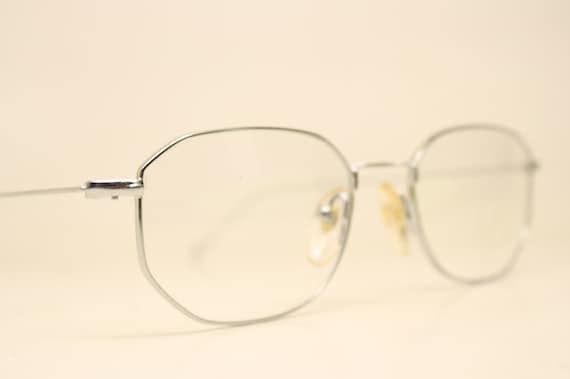 Unused Blue Rectangle Vintage Eyeglasses Haute Co… - image 1