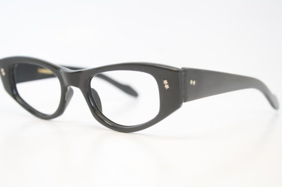 Vintage Black Cat Eye Glasses vintage Eyewear Ret… - image 4