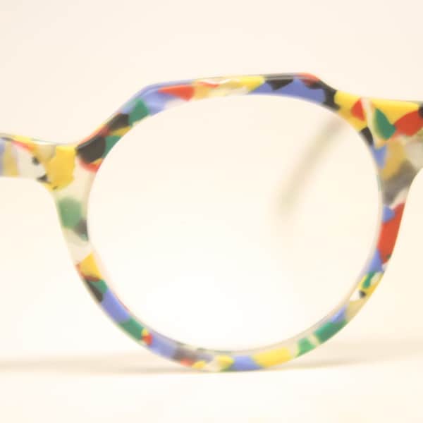 Unique Small Glasses Frames Colorful P3 1980's vintage eyewear NOS Deadstock Vintage Eyeglasses
