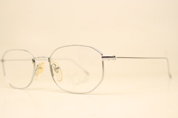 Unused Blue Rectangle Vintage Eyeglasses Haute Co… - image 4