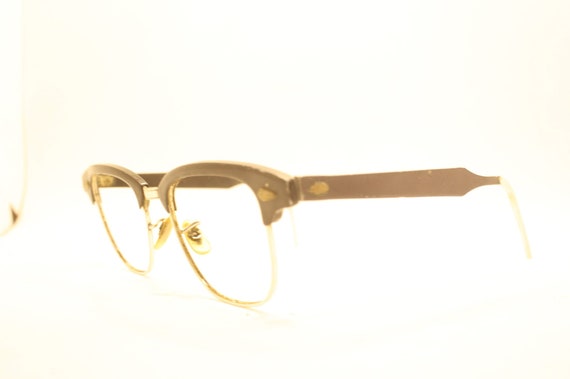 Brown Vintage Browline 1950s 1960s Eyeglasses Etsy UK