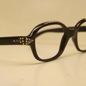 Vintage Cat Eye Glasses Aluminum Black France 1960s vintage frames