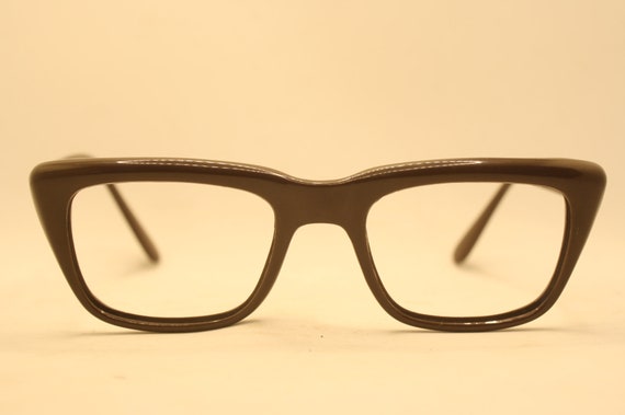 Brown Retro Glasses Vintage Eyeglass Frames 1960'… - image 2