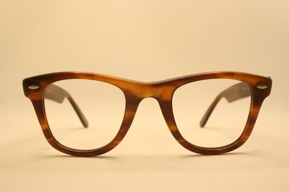 Tortoise Retro Glasses Vintage Eyeglass Frames 19… - image 2