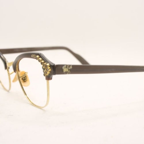 Cat Eye Glasses Vintage B&L Rhinestone Eyewear Retro shops Glasses frames