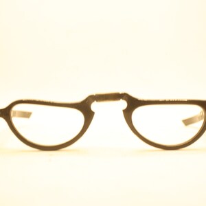 Gafas de sol vintage plegables negras únicas sin usar