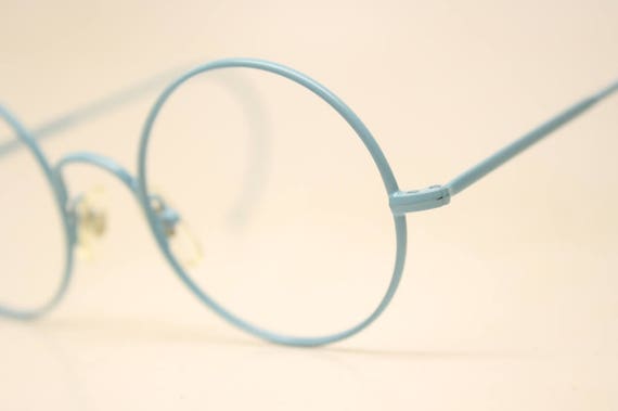 Eyeglasses Round Unused Light Blue Frames Retro E… - image 4